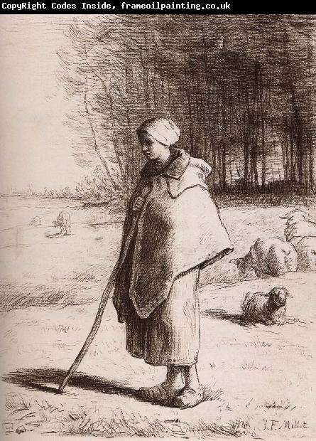 Jean Francois Millet Shepherdess